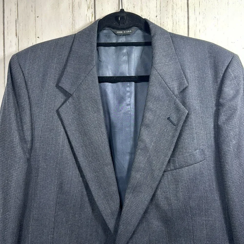 Lanvin Mens Virgin Wool Midnight Blue Double Breasted Regular 34 Blazer Jacket